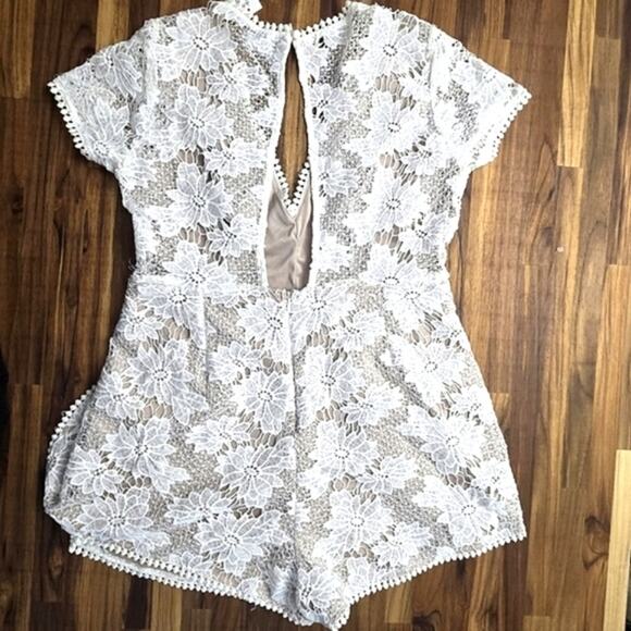 Dotti Women’s Lace Dress White Crochet Button Back Fairycore Y2K Cottage 14 NWT - Picture 2 of 8